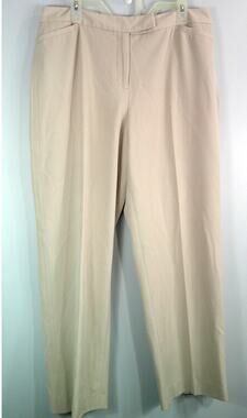 Raefella Women's 16S Beige Dress Pants Short Trousers Slacks